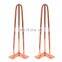 Hairpin Legs Modern Round Chair Chrome Bench Dinning Dining Coffee Metal Steel Furniture Table Rose Gold Hairpin Legs For Table