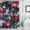 Hot selling digital flower printing polyester shower curtains