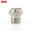 SNS BKC-V series stainless steel tube fittings pneumatic valve flat end exhaust muffler air silencer