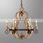 French vintage wood personality art wood chips baked curved gourd decorative creative pendant lights chandelier