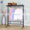 Heavy duty mobile portable clothes rail rack with wheels