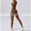2023 Spring New Sexy 2 / 3 Piece One Shoulder Bra V Cross Waist Leggings Sports Yoga Suit Set Women Workout Activewear Outfit