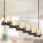 Copper Industrial Style Glass Lampshade Chandelier Ceiling Light Fixture For Living Dining Room Bedroom Kitchen Island Foyer