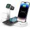 3-in-1 Countertop Charging Stand Multi-function Magnetic Wireless Charger 15W High Power Safe and Fast Charging