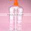 18oz 505ml Clear Body Shaped Plastic Detergent Bottle Empty for Sale