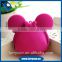 2015 Colorful mickey mouse shape silicon rubber coin purses/plastic squeeze coin purse