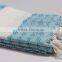 Aqua Blue Tunisian Fouta Soft Pareo Factory Wholesale beach Towel