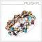 Antique Gold Plating Elastic Acrylic Bracelet