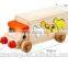 kids wooden beads block bus toy