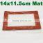 Small 11.5x14cm custom dab wax silicone mat clear silicone mat non-stick silicone slick mat for oil