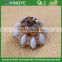 New arrival flower colorful pearl shank button 15771
