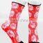 sports sublimation printed seamless customized digital socks