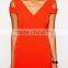 Orange lady gown designs dress summer apparel suppliers