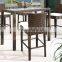 wicker bar table and chair set