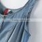 2014 Beautiful ladies casual dresses pictures name brand womens sleeveless denim sexy dress low price
