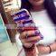 2016 red lip design blue light ring stand case for iphone 6 6s 4.7