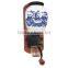 archaistic manual coffee grinder with wooden case