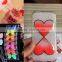 Soft electroplate TPU Material 3D Heart-shaped Mystery Quicksand Design Mobile phone case For apple iphone 6s 6 plus
