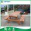 Factory HDPE Plastic table top + Steel Frame insert Outdoor Table Specific Use non fold picnic table and chair for children