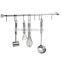 Dual function stainless Kitchen Rail with 10 Movable Hooks Hangers