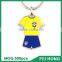 Wholesale bulk metal souvenir soccer sports printed two sided keychain