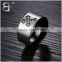 Stainless Steel Cubic Zirconia Men's Cross Band Ring Fashion Jewelry