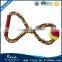good bone shape dog toy plastic toy tires rope dog toy