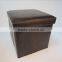 Faux leather folding ottoman, stool box collection