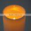 4x8 inch yellow flickering big pillar outdoor battery led candle