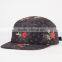 2015 Fashion Flat Bill Cap Full Flower Printed 5 Panel Cap Wholesale