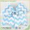 Printed chevron grosgrain big cheer bow with elastic loop