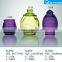 Colored Round Glass Candle Jars embossed wholesales