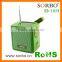 Solar dynamo rechargeable portable am fm radio for home and outdoor