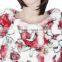Women print rex rabbit fur coat fashion print pattern fur coat KZ150109