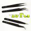Lot 10 x Nail Art Acrylic Gel Picking Tool Rhinestones Gem Decor Black Eyelash Straight Curved Tweezers Tool