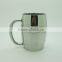 2014 Hot selling with rollings eco-friendly FDA LFGB double layer stainless steel coffee mug cup tumbler