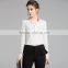 Lady Solid Simple Office Blouse Long Sleeve Chiffon Female Casual Shirt 2016 Summer Women Blouse Femme Chemisier