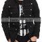 Tripp BKL Mens Guard Military Jacket Black Goth Steampunk Vintage Pea Coat