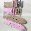 Pink Color Activity Pin Canvas Leather Watch Strap
