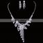 2015 Rhinestone indian bridal Jewelry silver necklace wedding jewelry set