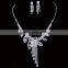 2015 Rhinestone indian bridal Jewelry silver necklace wedding jewelry set