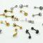 LOGO gold black cilver eyebrow salamander body jewelry