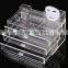 Hot Sell Transparent Acrylic Cosmetic Display Box With 3 Drawers