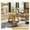Latest design round/square solid wood dining table with special pedestal
