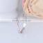 Pure silver evil and angel love ring with zircon double hearts