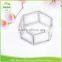 Childrens Fireproof Strong Metal Family Large keepsake memory silver container , Hexagon triangle square small kids lock box