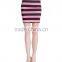 OEM Service apparel wholesale spandex knitted mini bodycon women stripe skirt