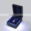 LED light plastic jewelry box with PU leather