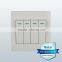 pure white 4 gang 2 way electric wall switch