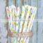 Spring Fun Paper Straws, Vintage Paper Straws, Retro Paper Straws, Baby Shower, Party Straws, Wedding Straws, Mason Jar Straws